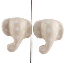 Cream Elephant Ceramic Knob